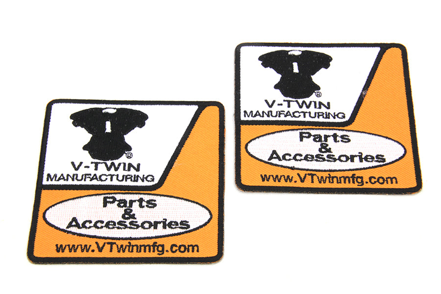 V-Twin Product Sign Patches Set of Two, 3.25 Inches Tall, Part Number 68039