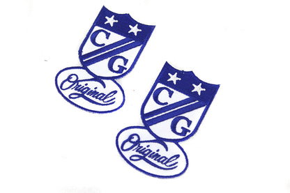 V-Twin Corbin Gentry Patches Set of 2 - Durable Iron-On Motorcycle Embellishments