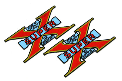 V-Twin Super X Patches Set of Two - 5.3 Inch Decorative Motorcycle Patches