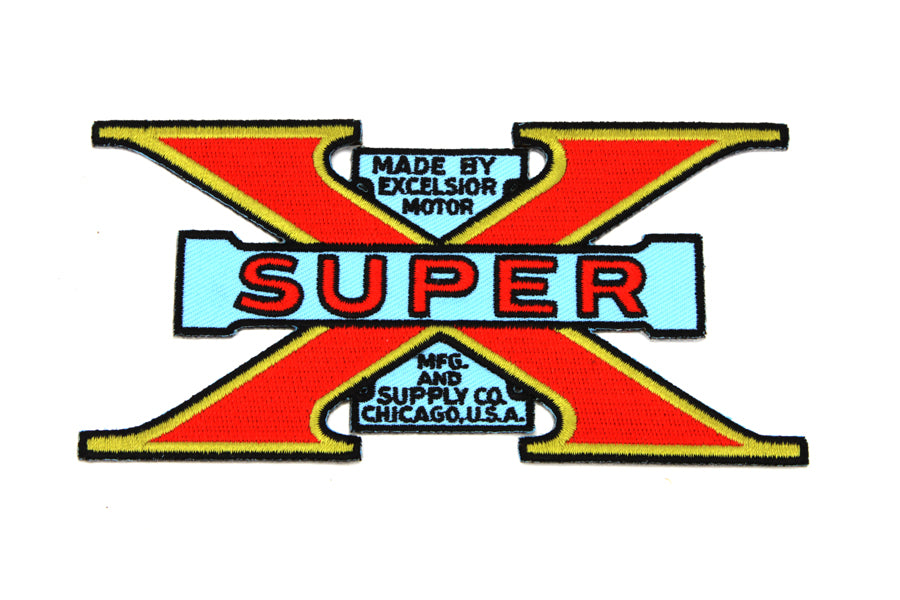 V-Twin Super X Patches Set of Two - 5.3 Inch Decorative Motorcycle Patches