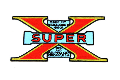 V-Twin Super X Patches Set of Two - 5.3 Inch Decorative Motorcycle Patches