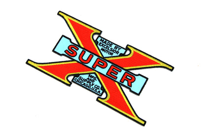 V-Twin Super X Patches Set of Two - 5.3 Inch Decorative Motorcycle Patches