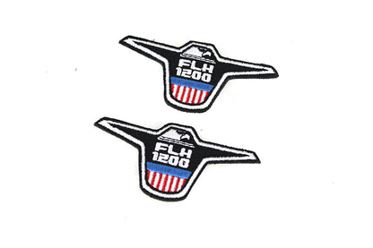 V-Twin FLH 1200 Patches Set of Two - 1.26 Inches Wide Motorcycle Patch Accessories