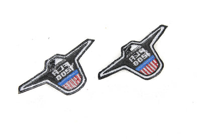 V-Twin FLH 1200 Patches Set of Two - 1.26 Inches Wide Motorcycle Patch Accessories