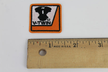 V-Twin MFG Square Patches - Set of Two 1.75-Inch Vintage Style Oilzum Oil Patches