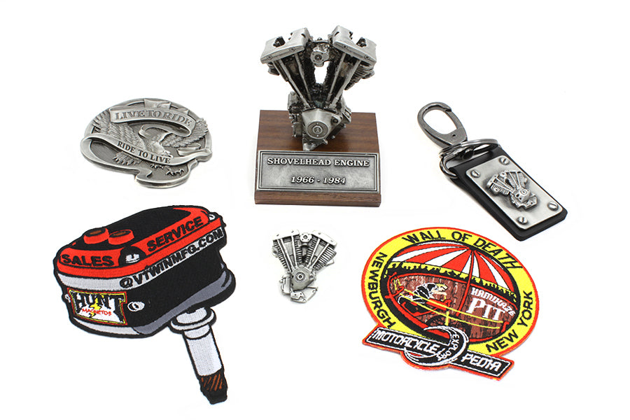 V-Twin Shovelhead Motorcycle Gift Set - 6 Piece Collectible Kit