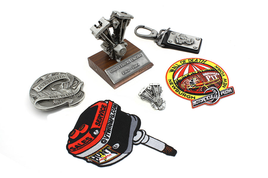 V-Twin Shovelhead Motorcycle Gift Set - 6 Piece Collectible Kit