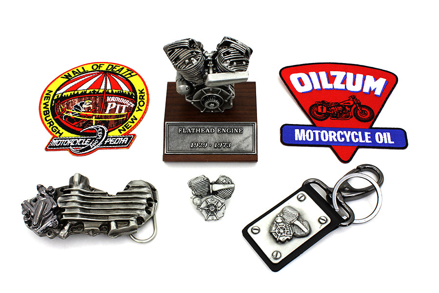 V-Twin Flathead Motorcycle Gift Set - 5 Piece Collector's Kit