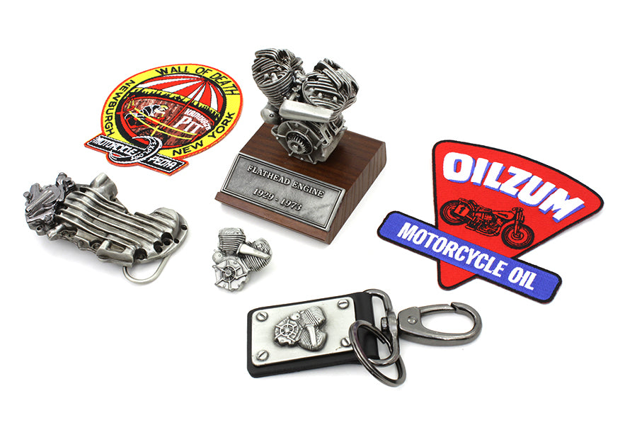 V-Twin Flathead Motorcycle Gift Set - 5 Piece Collector's Kit