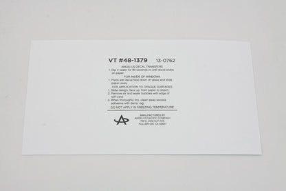 V-Twin Oil Tank Lightning Style Decal - Water Slide Type, 1/4 Inch H