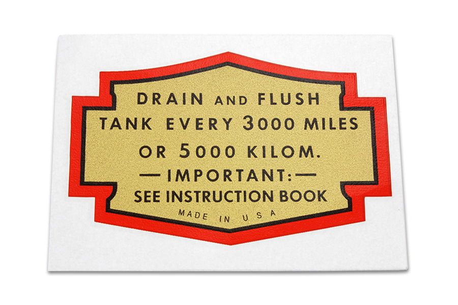 V-Twin Oil Tank Decal for Harley Davidson UL Models (1936-1945)