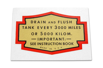 V-Twin Oil Tank Decal for Harley Davidson UL Models (1936-1945)