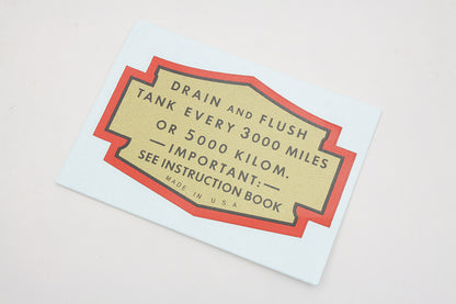 V-Twin Oil Tank Decal for Harley Davidson UL Models (1936-1945)