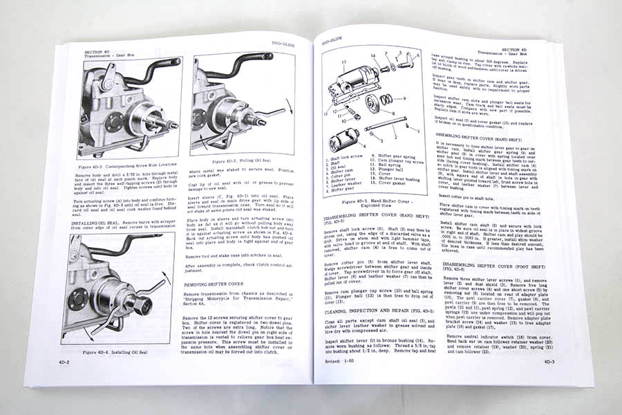 V-Twin 1959-1965 Harley Davidson FLH Service Manual with Accessory Items