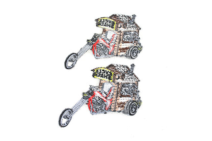 V-Twin Cycle Shack Exhaust Patches - Pair with Adhesive Backing and Accessories