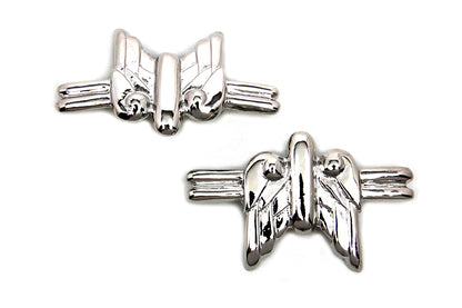 V-Twin Flying Fender Medallion Set with Mounting Studs