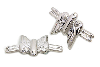 V-Twin Flying Fender Medallion Set with Mounting Studs