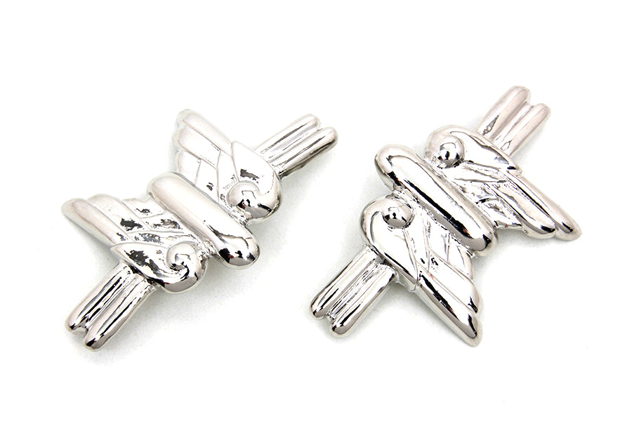 V-Twin Flying Fender Medallion Set with Mounting Studs