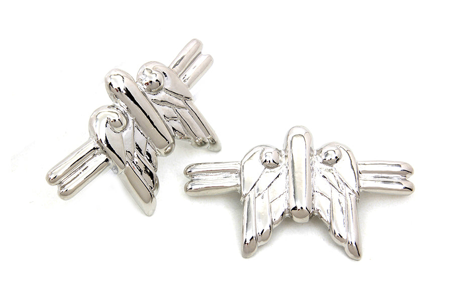 V-Twin Flying Fender Medallion Set with Mounting Studs