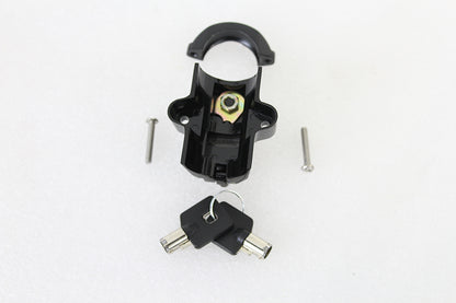 V-Twin Black Helmet Lock with Pipe Key - Secure Your Helmet with Confidence
