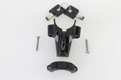 V-Twin Black Helmet Lock with Pipe Key - Secure Your Helmet with Confidence