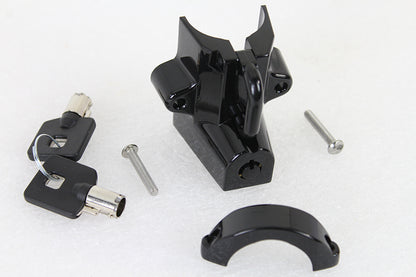 V-Twin Black Helmet Lock with Pipe Key - Secure Your Helmet with Confidence