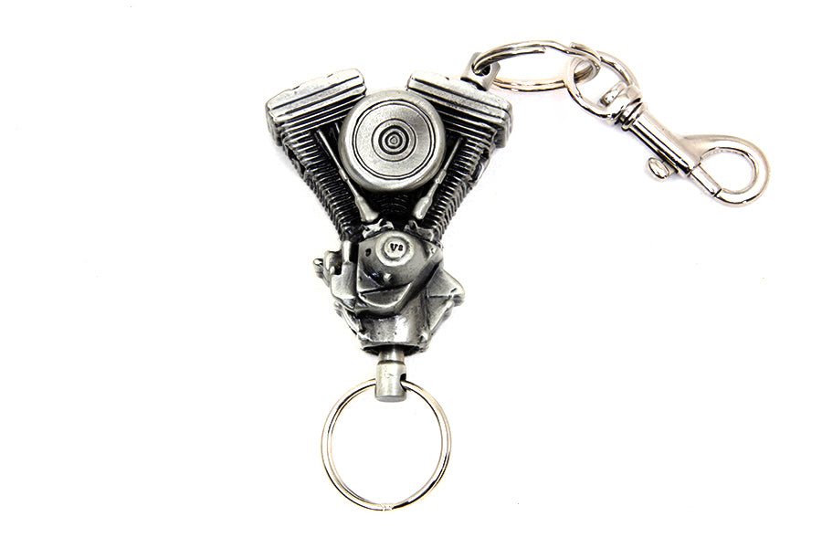 V-Twin Evolution Engine Keychain - Classic Motorcycle Accessory