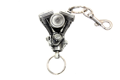 V-Twin Evolution Engine Keychain - Classic Motorcycle Accessory