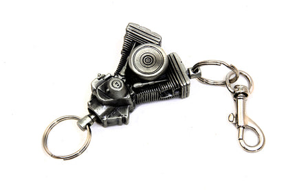 V-Twin Evolution Engine Keychain - Classic Motorcycle Accessory