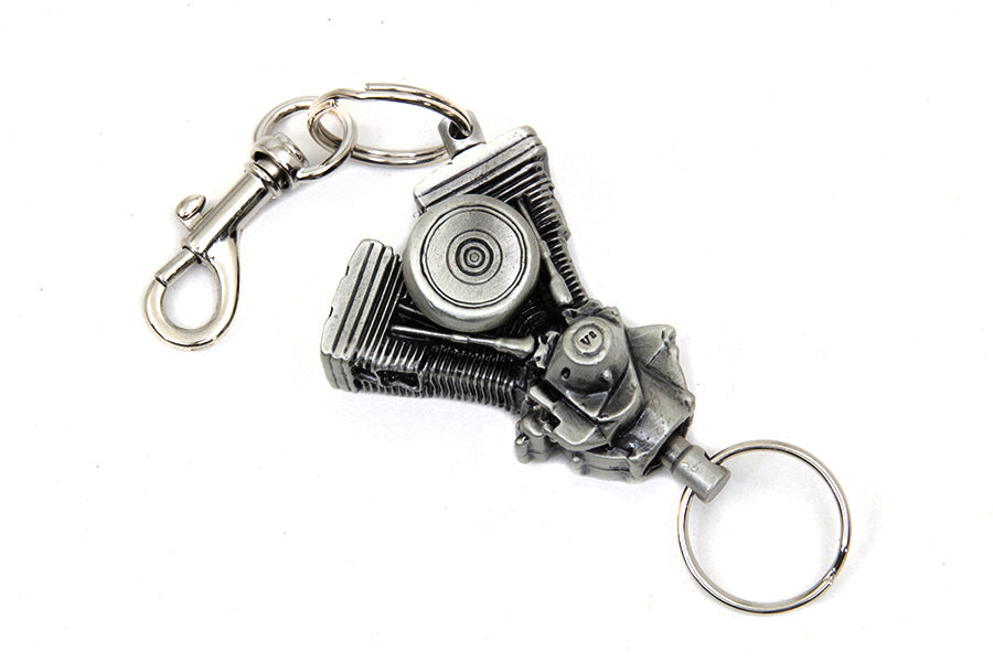 V-Twin Evolution Engine Keychain - Classic Motorcycle Accessory