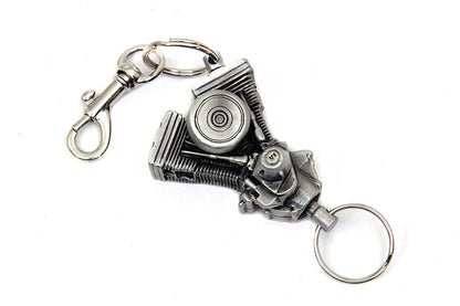 V-Twin Evolution Engine Keychain - Classic Motorcycle Accessory
