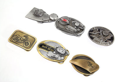 V-Twin XL Belt Buckle Gift Set – 8 Piece Motorcycle Patch Kit