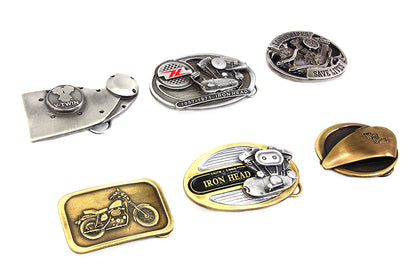 V-Twin XL Belt Buckle Gift Set – 8 Piece Motorcycle Patch Kit