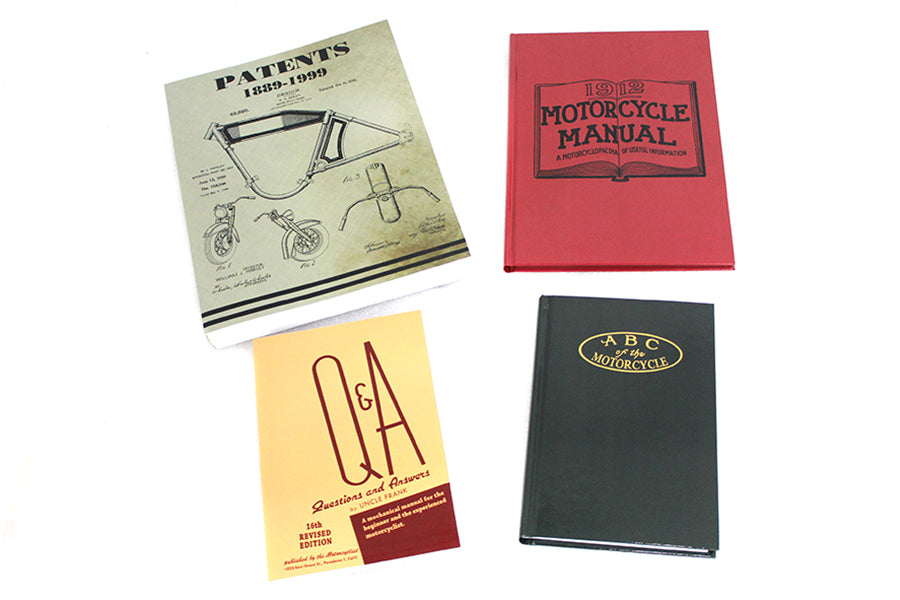 V-Twin Vintage Motorcycle Book Set – Includes Patent, ABC, and Service Manuals