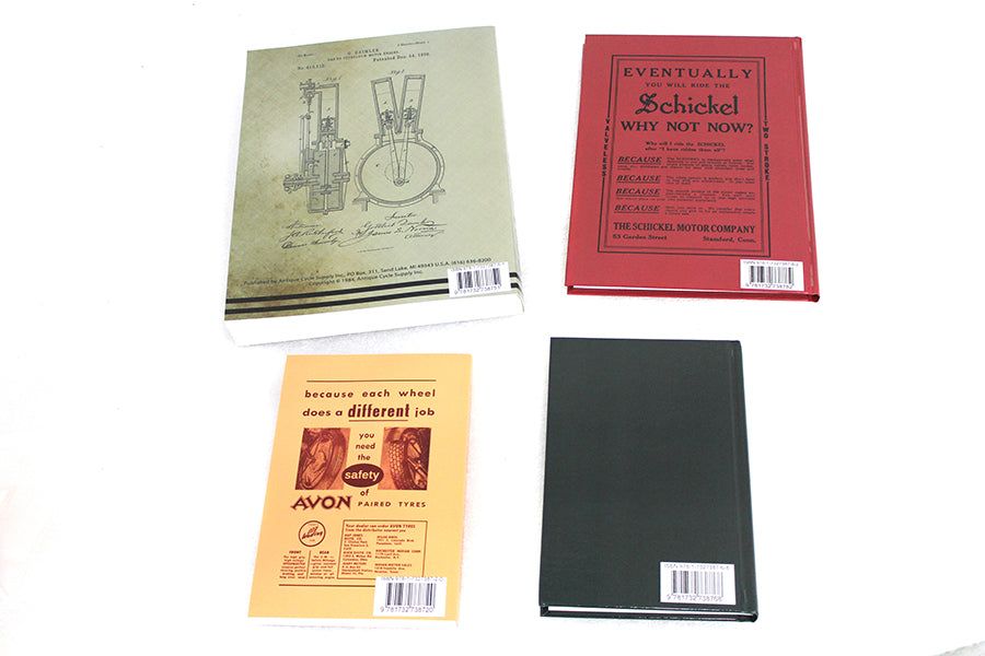 V-Twin Vintage Motorcycle Book Set – Includes Patent, ABC, and Service Manuals