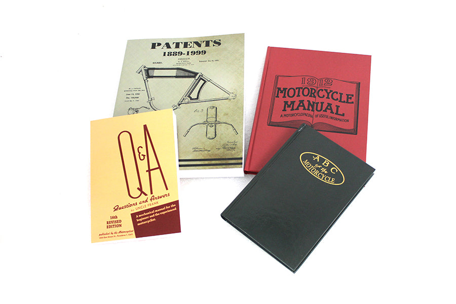 V-Twin Vintage Motorcycle Book Set – Includes Patent, ABC, and Service Manuals