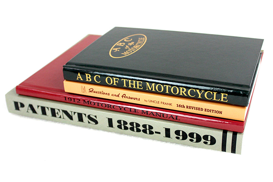 V-Twin Vintage Motorcycle Book Set – Includes Patent, ABC, and Service Manuals