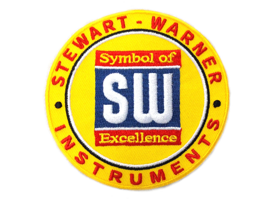 V-Twin Stewart Warner Patches - 3.35-inch Diameter Set