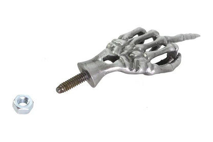 V-Twin Middle Finger License Plate Topper with Stud Mount - Chrome Finish by V-Twin