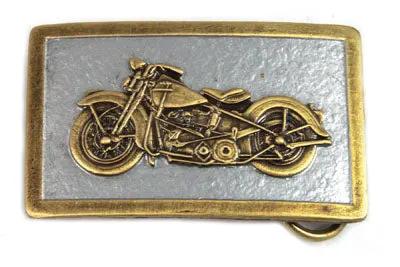V-Twin 1948 Panhead Pewter Belt Buckle - Retro Motorcycle Style by V-Twin