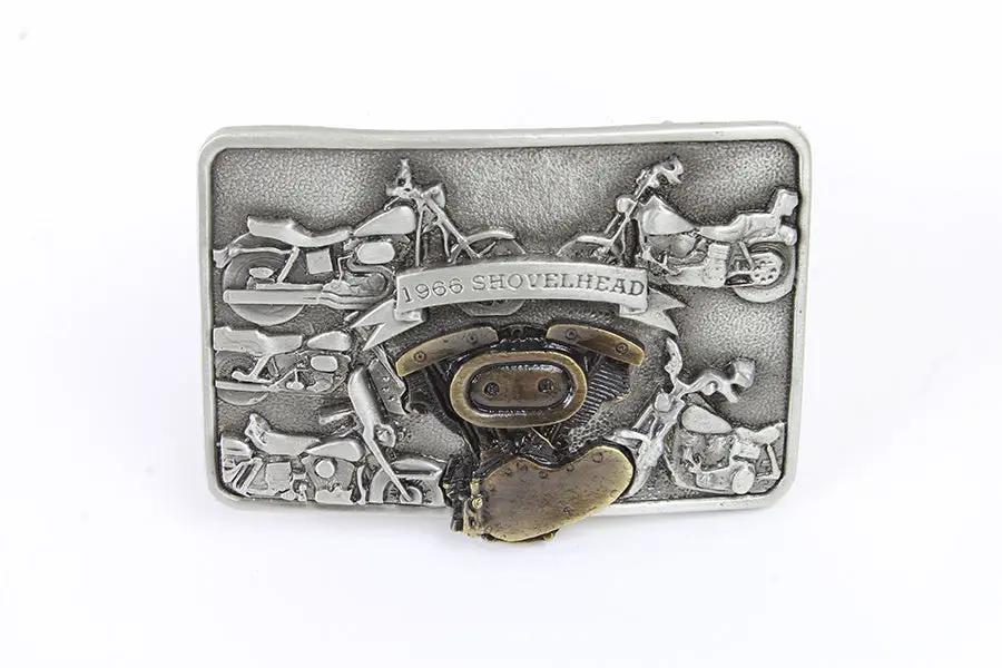 V-Twin Shovelhead Belt Buckle - Vintage Motorcycle Style Replica by V-Twin