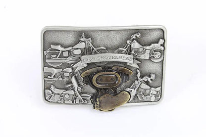 V-Twin Shovelhead Belt Buckle - Vintage Motorcycle Style Replica by V-Twin