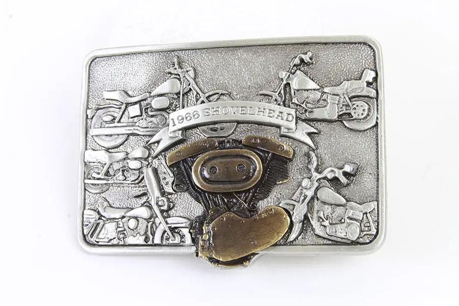 V-Twin Shovelhead Belt Buckle - Vintage Motorcycle Style Replica by V-Twin
