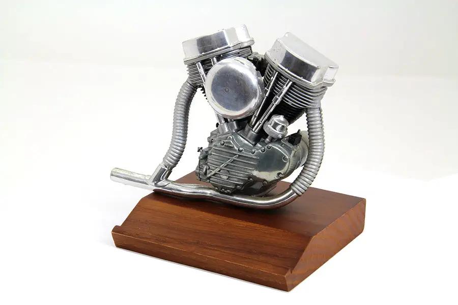 V-Twin Large Panhead Motor Model Plaque - Pewter Finish, 3-9/16 inches tall by V-Twin