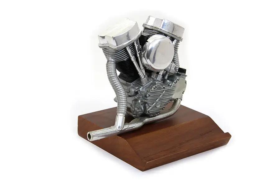 V-Twin Large Panhead Motor Model Plaque - Pewter Finish, 3-9/16 inches tall by V-Twin