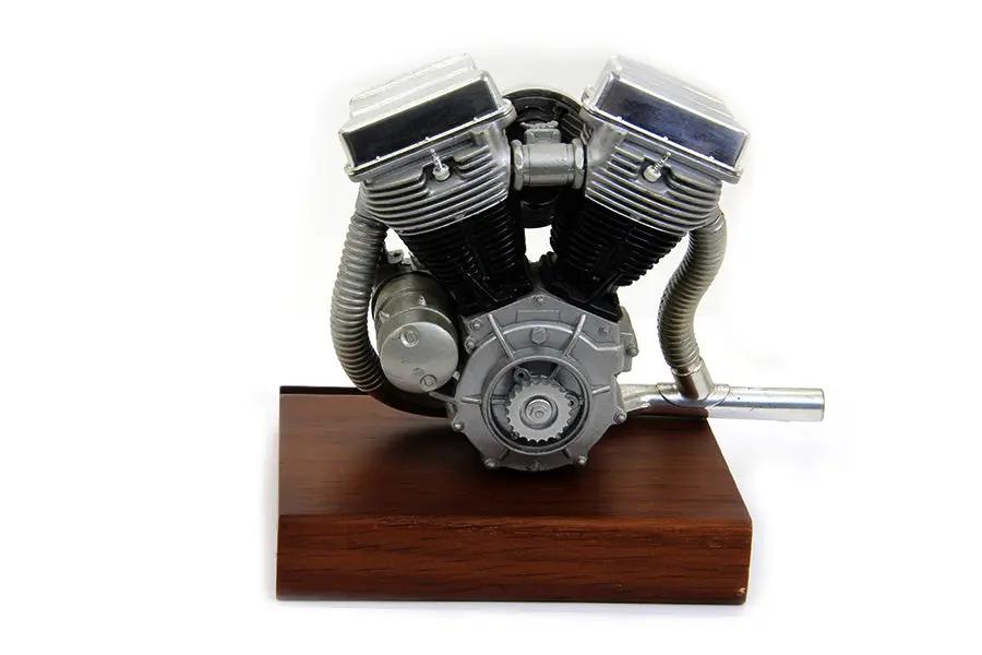 V-Twin Large Panhead Motor Model Plaque - Pewter Finish, 3-9/16 inches tall by V-Twin
