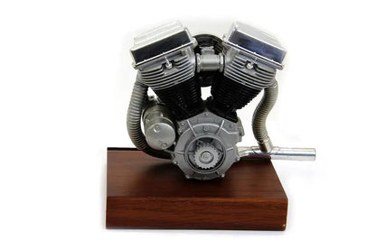 V-Twin Large Panhead Motor Model Plaque - Pewter Finish, 3-9/16 inches tall by V-Twin