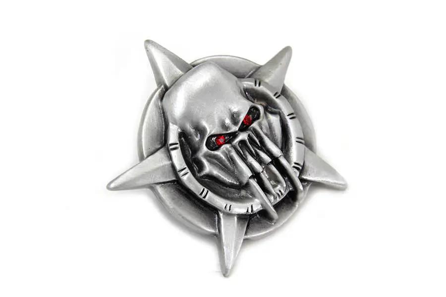 V-Twin Skull Lapel Pin Set with Pewter Finish – Stylish Motorcycle Accessory by V-Twin