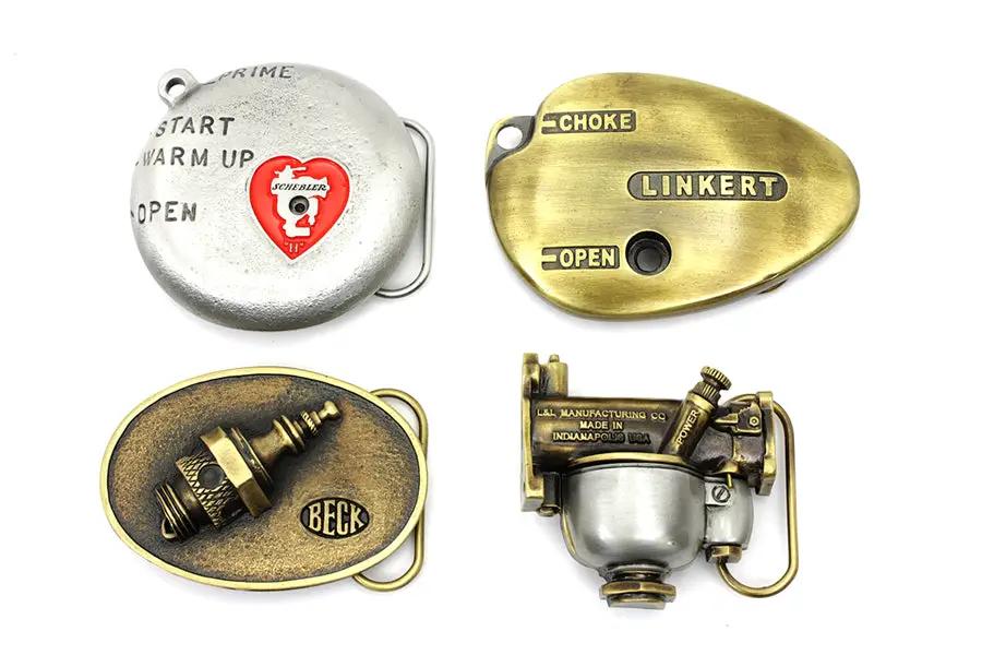 V-Twin Linkert Series Belt Buckle Set - Pewter Metal Motorcycle Accessories by V-Twin