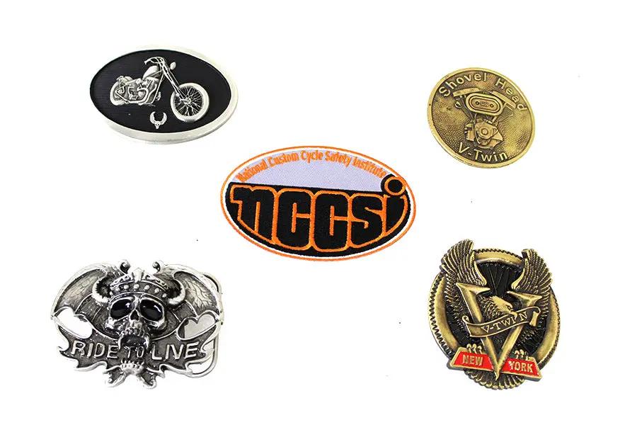 V-Twin Chopper Series Belt Buckle Set - Pewter Metal Motorcycle Accessories by V-Twin